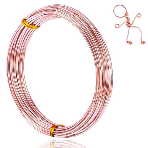 Sugeru® Fil de Aluminium Souple Loisir Creatif - 1mm x 28m, DIY Fil de Fer Tricotin,Fabrication Bijoux,Tricotin Manuel,Fil Metallique pour Bijoux,pour la...