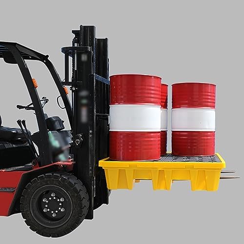 Spill Containment Tray with Drain Outlet - Stackable Modular Anti-Spill Pallet for Paint Buckets - Large Capacity Spill Platform,72x72x16CM