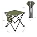 Opliy Camping Stool, 13.5 inch Folding Small Chair Portable Camp Stool for Camping Fishing Hiking Gardening and Beach, Camping Seat with Carry Bag (Green)