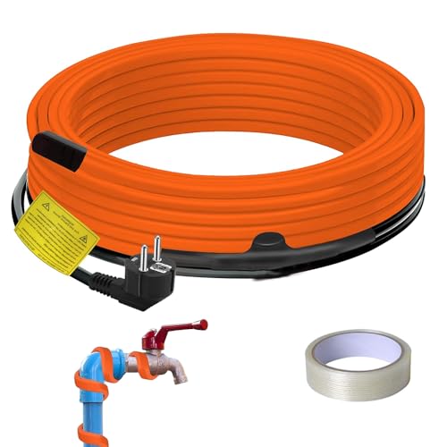 RNPKZ Cavo di riscaldamento antigelo 9 m, 230 V, cavo di riscaldamento autoregolante, con nastro adesivo, cavo antigelo per tubi dell'acqua, piante, grondaie, salice