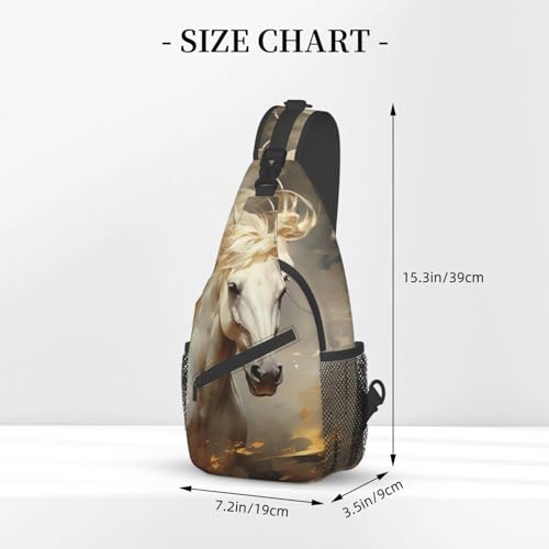 Horse Sling Backpack Chest Bag Crossbody Shoulder Bag Gym Cycling Travel Hiking Daypack For Men Women3