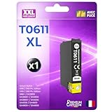 Cartouche compatible T0611 T0611 C13T06114010 C13T06114012, couleur Noir, rendement 400 pages.