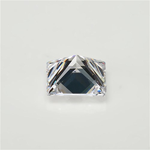 JIANGYUANGEMS 100pcs 1.75x1.75mm 5A Square Shape Princess Cut White Cubic Zirconia Stone Loose CZ Synthetic Gemstone for Jewelry Making
