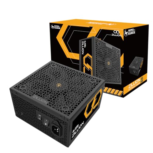 Image of Super Flower Zillion FG 1250W 80+ Gold, Full Modular, ATX 3.1 / PCIe 5.0, W /12V-2x6 Cable (2x8pin - 16pin Native Cables), Power Supply, FDB Fan, SF-1250Z12FG, Black Version
