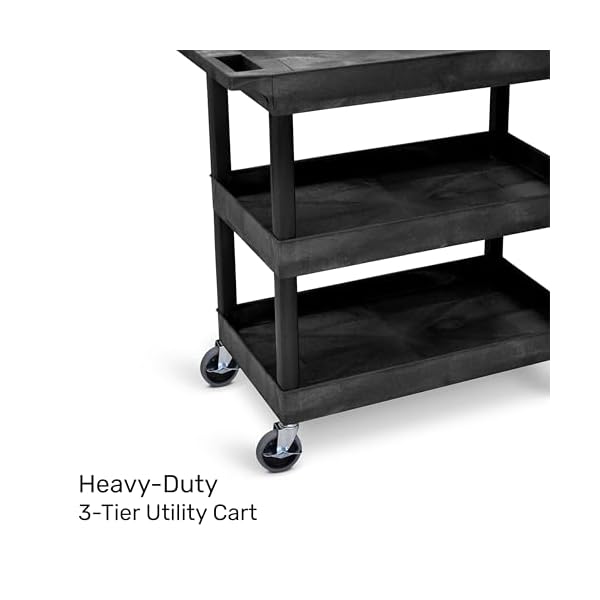 Tubstr-3-Tier-Rolling-Utility-Cart-2-Pack-Each-Supports-up-to-300-lbs-Heavy-Duty-Shelf-Cart-for-Garage-Storage-Office-Spaces-Kitchen-Use-Durable-Tool-Cart-with-Locking-Wheels-Black-32-x-18 Tubstr-3-Tier-Rolling-Utility-Cart-2-Pack-Each-Supports-up-to-300-lbs-Heavy-Duty-Shelf-Cart-for-Garage-Storage-Office-Spaces-Kitchen-Use-Durable-Tool-Cart-with-Locking-Wheels-Black-32-x-18