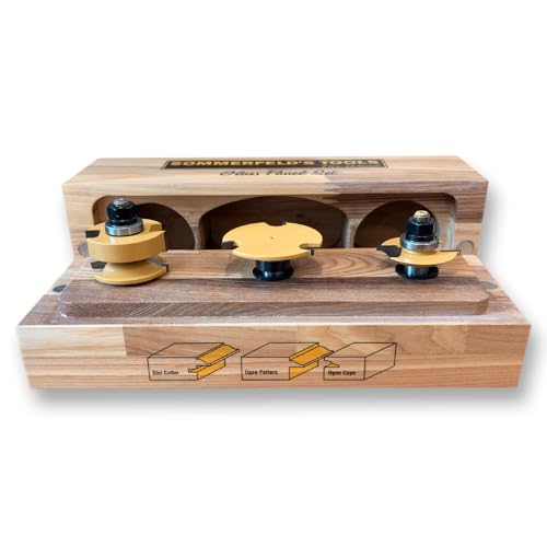 Sommerfeld 3-Pc Ogee Glass Panel Router Bit Woodworking Tool Set