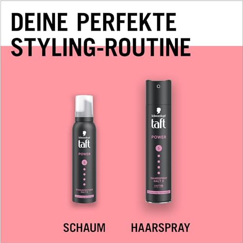 Schwarzkopf Taft Haarspray Power Cashmere (250 ml), Haltegrad 5 Haarstyling, Haarspray für trockenes und strapaziertes Haar, Kaschmir-ähnliche Geschmeidigkeit, vegane Formel*