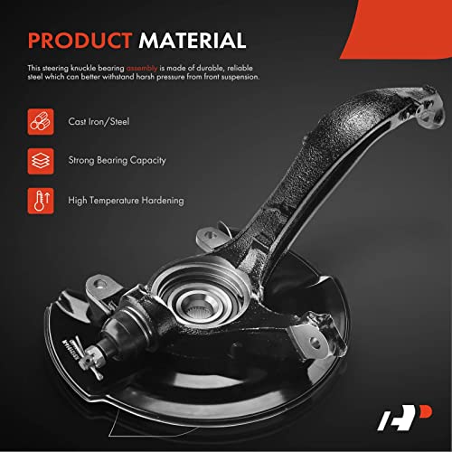 A-Premium 2 X Front Steering Knuckle & Wheel Bearing Hub Assembly Compatible With Honda Accord 2003 2004 2005 2006 2007, With Automatic Transmission Only, W/5-Lug, Replace # 44300Sdaa52 45255Sda000 #TOP3