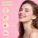 AUSLKA Star Pimple Patches (360 Pcs) Patchs de Zit mignon pour visage, Stickers Spot Patches de Pamplemousse Hydrocolloïde Absorb Fluide, Star Zit Patches avec acide salicylique végétalien, sans cruauté