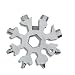 Produktbild Bequee 18-in-1 Edelstahl Schneeflocken Multi-tool - Augebstern Snowboard-Multitool - Standard, Edelstahl SILBER (MIT GESCHENKVERPACKUNG