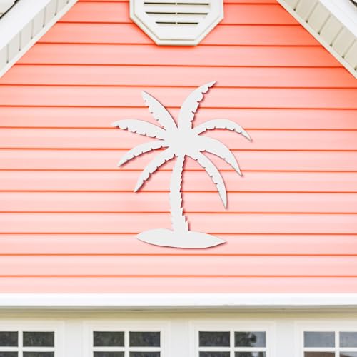 JennyGems Outdoor Palm Tree Wall Art Beach House Decor, Tropical
