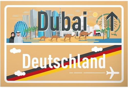 DankeDir! Dänemark Deutschland Ortsschild - 30x20cm Geschenk Für Reisefans