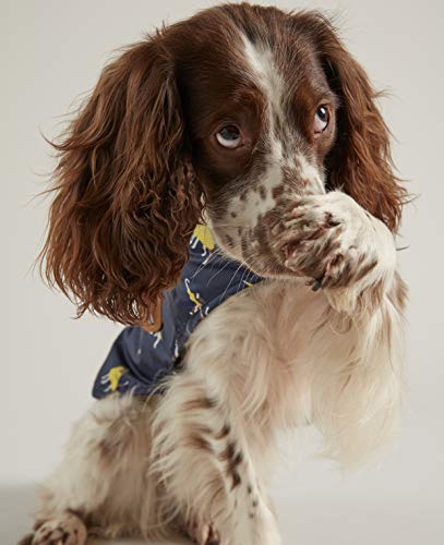 Rosewood Joules Raining Dog Print Rain Jacket, Water Resistant Dog Coat, Navy Blue, Medium #TOP5