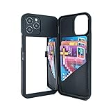 iPhone 13 Pro Max Case,W7ETBEN Hidden Back Mirror Wallet Case with Stand Feature and Card Holder for...