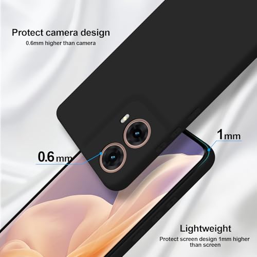 CLOYAAR Silicone Case for Motorola Moto G85 Black - Image 4