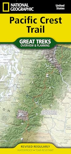 Pacific Crest Trail Overview and Planning Map (National Geographic Trails