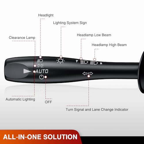 Image of Nilight Turn Signal Switch Compatible with 2004-2012 Chevy Malibu | Fit 2005 2006 2007 2008 2009 2010 2011 Pontiac G6 2007 2008 2009 Saturn Aura Windshield Wiper Switches