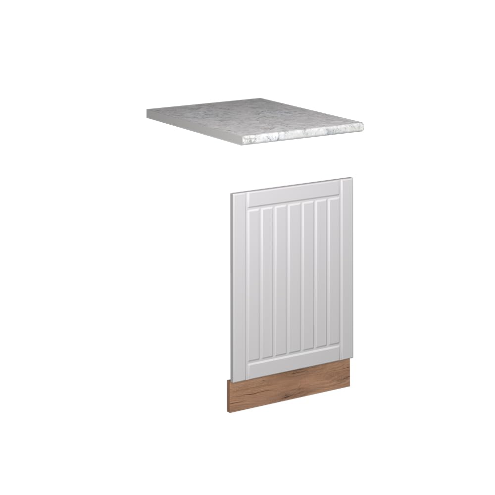 Vicco Panel Frontal Fame-Line, Blanco casa de Campo/Roble Dorado, 45 cm