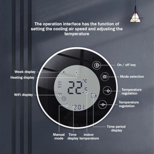 Thermostat Intelligent Chauffage Électrique WiFi Programmable Écran LCD Application