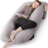 ღ Diseño multifuncional mejorado de 145 cm / 57 pulgadas: la almohada de embarazo aumenta el peso y la longitud, más completa y más larga que antes. Crea una posición de relajación para dormir, leer, amamantar, mirar televisión y amamantar, etc