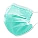 Einfarbiger Gesicht Mund und Nase Protectio für Kinder Gesund und Hygienisch Einmal Verwenden Staubdicht Winddicht Komfortabel Atmungsaktiv 50pcs Grün