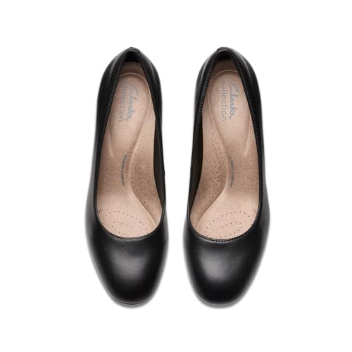 Clarks Collection Women's Olivette Pearl Pump, Black Leather, 8.5 Medium US by Clarks - Used condition - Image 8