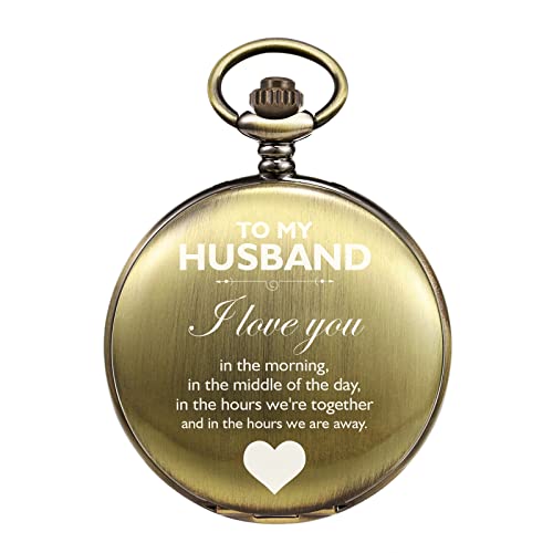 Reloj de bolsillo para hombre como regalo personalizado de boda aniversario y día del padre