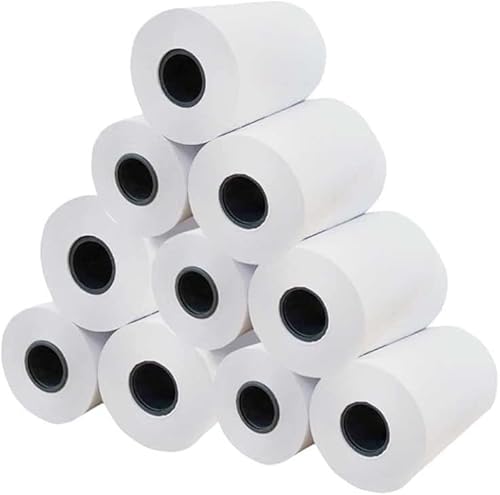 2-1/4'' X 50' Thermal Receipt Paper,Credit Card Paper Rolls,Thermal Cash Register Roll,Premium Thermal Printer Paper (10 Rolls)