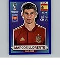 2022 Panini World Cup Qatar Stickers Blue #ESP12 Marcos Llorente Spain Group E Official Album Sticker (2 inch X 2.5 Inch) in Raw (NM or Better)
