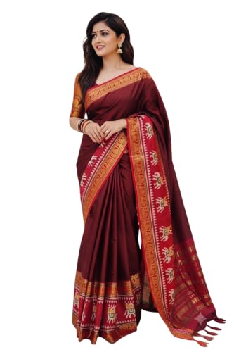 Image of SUPERLAXMI Self Design Kanjivaram Jacquard, Art Silk Saree