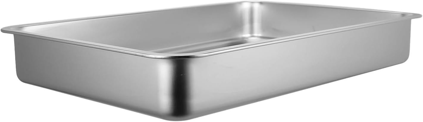 Open Style Stainless Steel Cat Litter Box Portable Small Animal Litter Container for Travel Durable Design for Easy Cleaning for Kittens and Cats