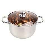 DricRoda Soup Pot 8 Quart Pot Stainless Steel Pasta Pot, Nonstick Stock Pot Cooking Pot with Lid and...