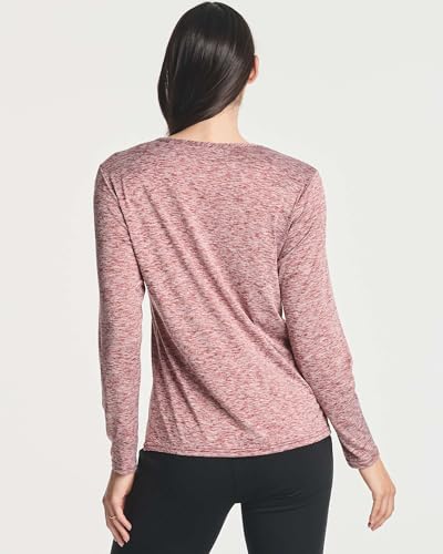 4-Pack: Womens Dry-Fit Long Sleeve V-Neck Shirt Tops T-Shirt Fashion Workout Gym Tees Athletic Active Adult Ladies Tshirt Clothing Fall Casual Outfit V Running Activewear Exercise UPF - Set 8, XL