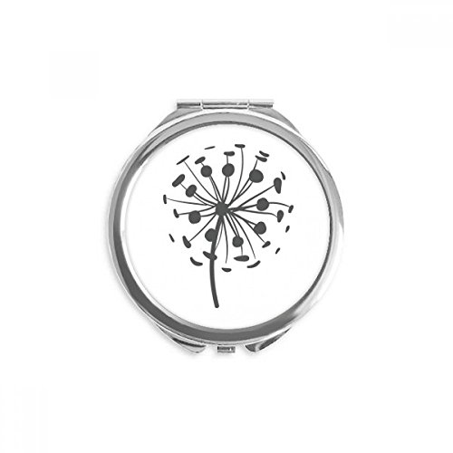 Miroir rond de poche pissenlit finitions soignées design silhouette