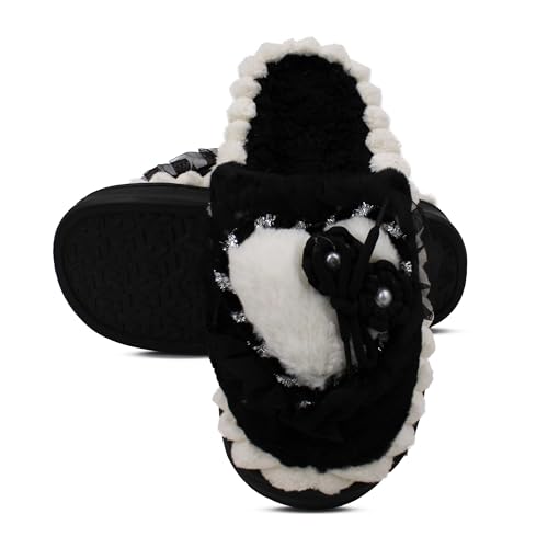 Image of VRITRAZ Women's Comfort Slip On Closed Toe Warm Winter with Cute Design print House Clog Indoor Slipper