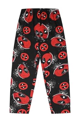Marvel Pantalones de pijama de algodón Deadpool para hombre, Negro, XL | Ya disponible en tu tienda friki favorita! En mundofriki.es!