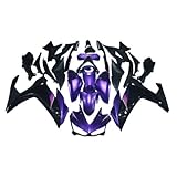 MZYPARTS Injection Fairing Kit Fit for 2015-2018 Yamaha YZF R3 R25 Fairings YZF-R3 2015 2016 2017 2018 YZF-R25 Plastic ABS Bodywork Body Frame Cowling (Purple & Black)