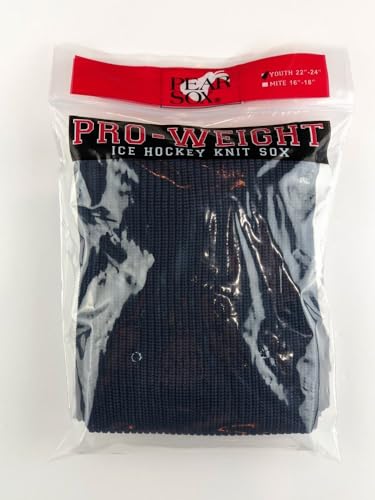 PEAR SOX Meias de hóquei de cor sólida Pro Weight – Tamanhos jovens e adultos, feitas nos EUA, tecid