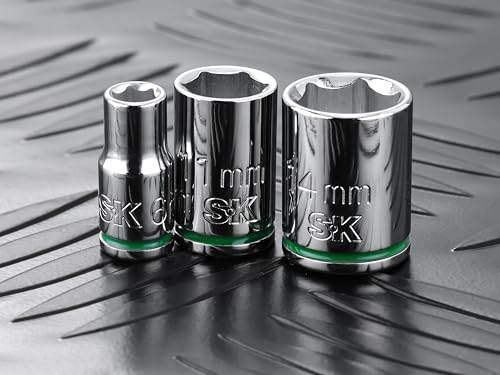 SK Tools USA 1/4" Drive, 30 Piece, 6 Point, Shallow & Deep, Metric Chrome Socket Set with 216-Position Ratchet | SK01302-216P by SK - Used condition - Image 3