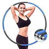 Weighted Hoola Hoops for Exercise – High quality Soft Padded weighted hula hoops for adults weight loss, Detachable 8 Sections Design Fitness Workout Routine for Building Strength