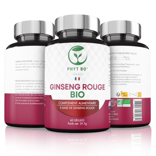 Phyt Bo’ Ginseng Rouge Bio Panax – 90 Gélules Végétales – Qualité Premium – Pur et Naturel - Certifié Bio – Sans Additifs ni Conservateurs – vue 2