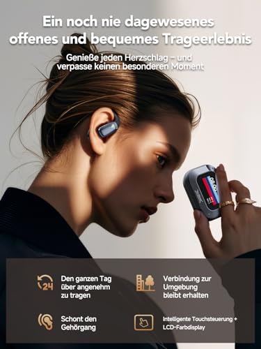 Relxhome AI Kopfhörer Übersetzer, 3-in-1 Translator Earbuds, Bluetooth 5.4 Sprachübersetzer für 134 Sprachen mit App, 60Std, 5Übersetzungsmodi Echtzeit Übersetzer Ohrhörer für Lernen, Reisen, Business