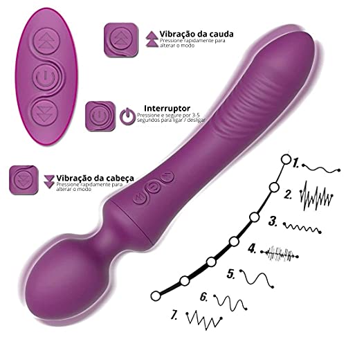 Vibradores Varinha Macio Poderoso Duplo Motor Feminino 20 Velocidades Estimulador Ponto G Clitóris O