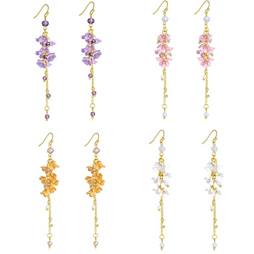Lavender Earrings Resin Flower Earrings For Women, Daisy Drop Earrings, Floral Earrings, 60S Flower Earrings, 70S Earrings, Dangle Flower Earrings, Clay Earrings For Girl Teens Y2K Flower #TOP6