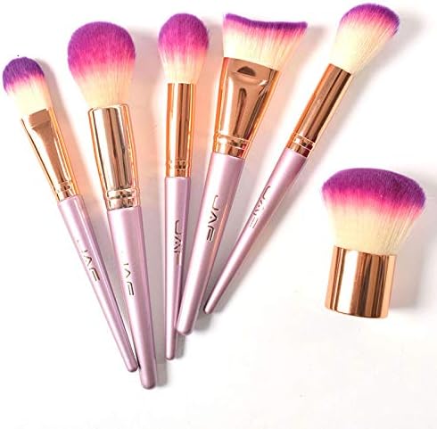 With Opp Bag Packing: Jaf 26Pcs Professional Makeup Brush Set, Gradient Pink Rose Gold Kabuki Brushes, Primer Foundation Powder Highlighter Synthetic Makeup Brush Kit With Opp Bag