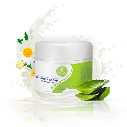 P-Beauty Crema 42% Urea | 2% Ácido Salicílico | 150g Crema para Pies y Eliminador de Callos | Aloe Vera y Aceite del Árbol del Té para hidratar y suavizar la piel en profundidad