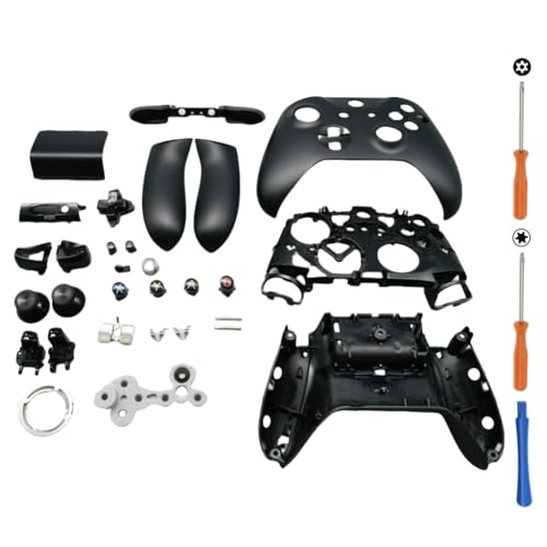 Hzxkqmil Kit de Remplacement du Coque de Boîtier Complet pour Xbox One S/X Manette (Modèle 1708), DIY Faceplate Couvercle Avant Plaques Arrière Buttons...