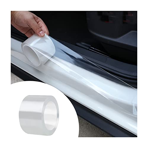 CGEAMDY Protector Tira Umbral Coche Universal, Adhesivo Umbral Puerta Auto Película Autoadhesiva, Protector De Umbral De Puerta De Coche Pegatina Antirrayas, Decoración para Estribos（Transparente）