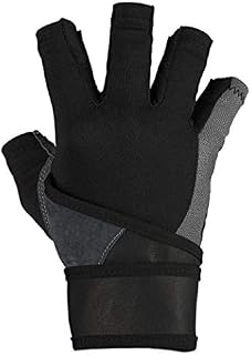 Harbinger Men’s BioFlex Elite Wristwrap Weightlifting Gloves with Padded Leather Palm (1 Pair)