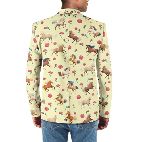 Men's Casual Blazer One Button Long Sleeve Blazer Suit Jackets Slim Fit Sports Coats with Pocket S-5XL4